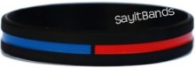 black custom silicone wristband