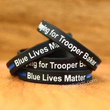 10 Inch XXL Thin Blue Line Bracelet