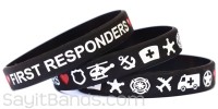 Police Officer Thin Blue Line Wristband