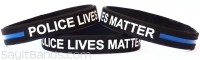 Police Officer Thin Blue Line Wristband