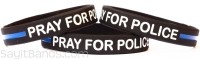 Police Officer Thin Blue Line Wristband