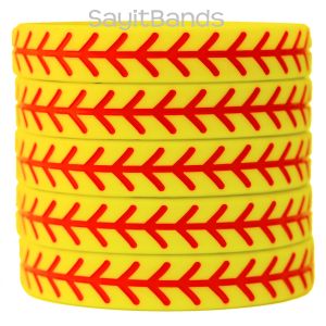 Softball Team Silicone Wristbands